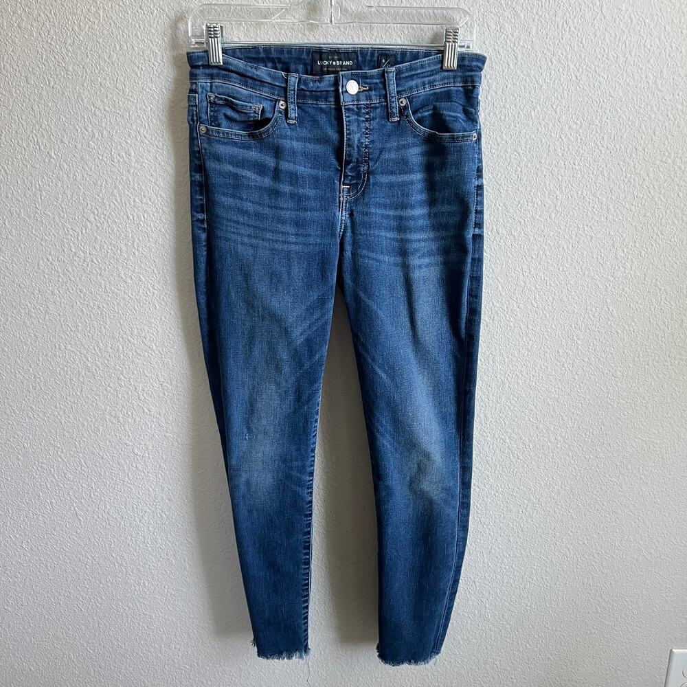 Lucky Brand Ava Crop Mid Rise Jeans Women's 6 Medium Wash Stretch